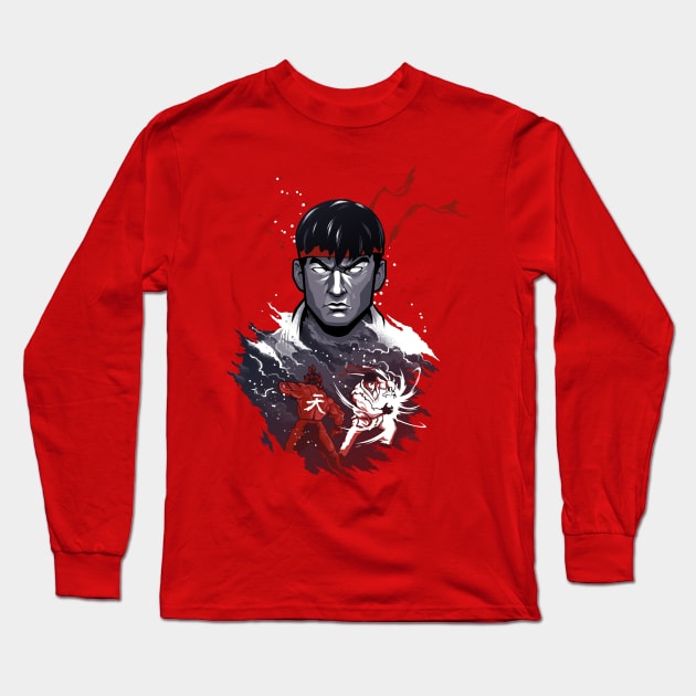 Ryu VS Akuma Long Sleeve T-Shirt by Hulkey